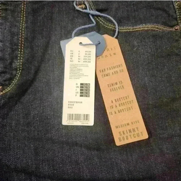 NEW NWT Esprit Women's Medium Rise Skinny Bootcut Denim Jeans W32 L30 - Picture 13 of 15